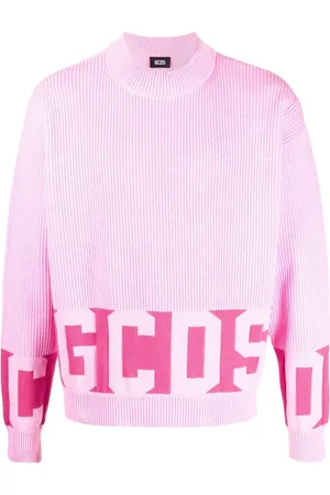GCDS Intarsien-Pullover mit Logo