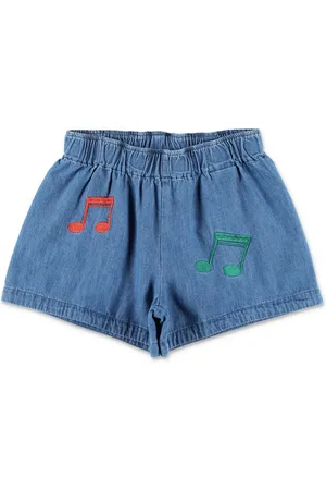 Mini Rodini Shorts mit Musiknoten-Stickerei