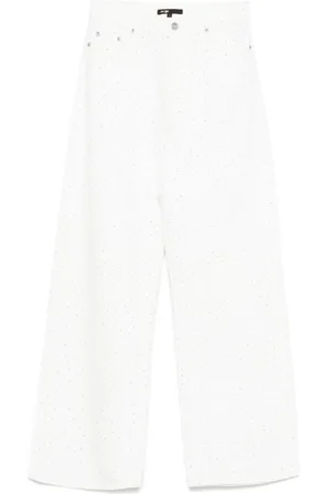 Maje Wide-Leg-Jeans mit Strass
