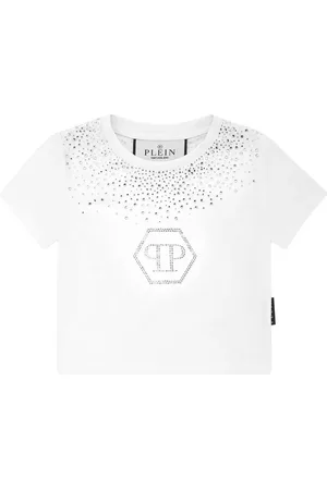 Philipp Plein Hexagon Cropped-T-Shirt mit Strass