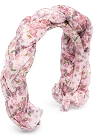 Simonetta Geflochtener Haarreif mit Blumen-Print