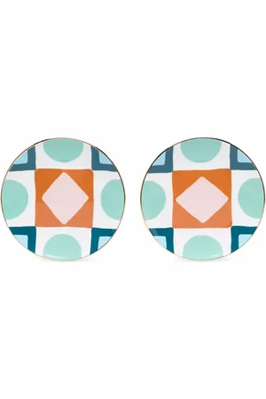 La DoubleJ Diamond Dots Teller-Set aus Porzellan