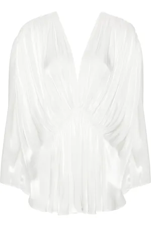 GENNY Drapierte Bluse aus Lamé