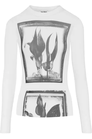 Jean Paul Gaultier Langarmshirt mit Blumen-Print
