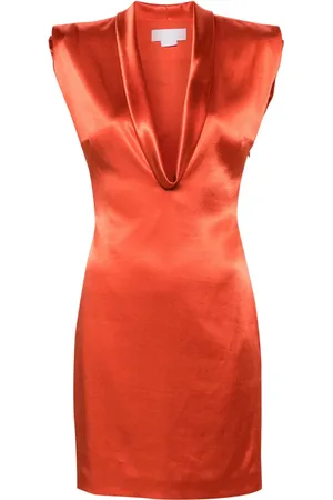 GENNY Satin-Minikleid mit Schalkragen