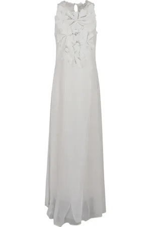FORTE FORTE Maxikleid mit Blumenstickerei