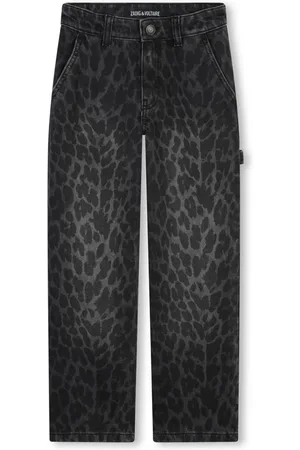Zadig & Voltaire Gerade Jeans mit Leoparden-Print