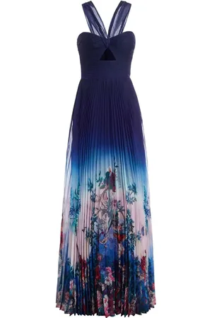 Marchesa Notte Abendkleid mit Blumen-Print