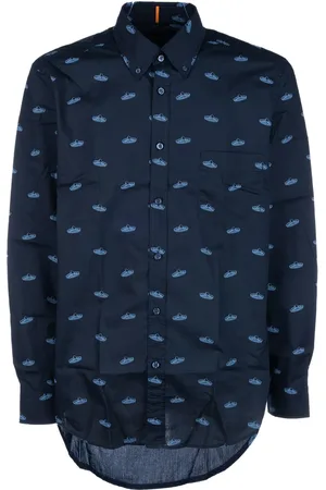 HUGO BOSS Hemd mit Sombrero-Print