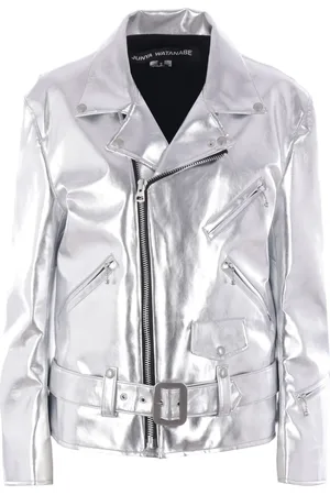 JUNYA WATANABE Bikerjacke im Metallic-Look