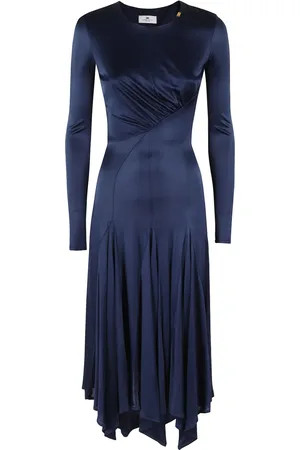 Elisabetta Franchi Midikleid mit drapierten Akzenten