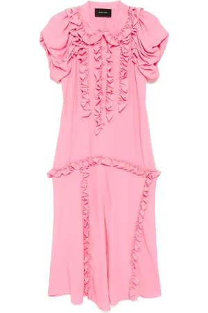 Simone Rocha Gerüschtes Midikleid mit Ziernähten