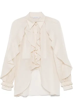 Alberta Ferretti Gerüschte Bluse im Mustermix