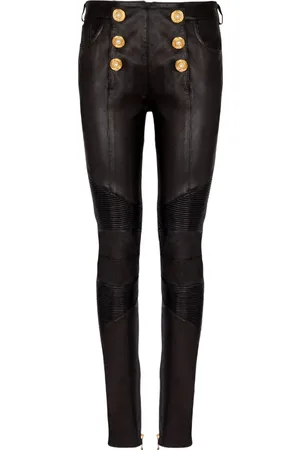 Balmain Schmale Lederhose