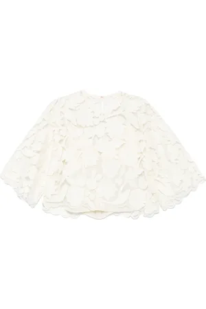 Elie saab Bluse mit Tüllstickerei