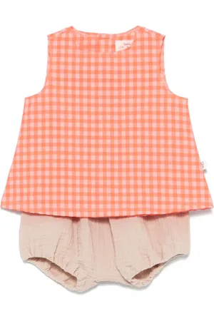 TEDDY & MINOU Short-Set mit Schachbrett-Print