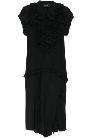 Simone Rocha Gerüschtes Midikleid mit Ziernähten