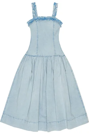 Ganni Midikleid mit Rüschendetail