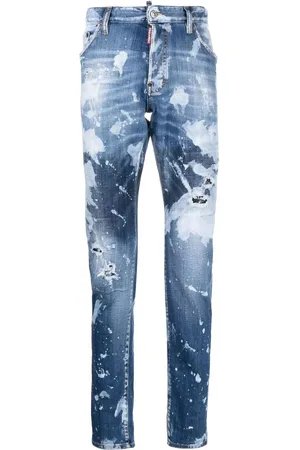 Dsquared2 Gerade Jeans mit Farbklecks-Print
