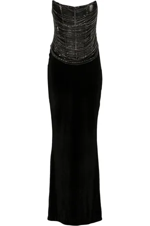 Retrofete Drapiertes Maxikleid
