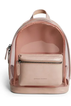 Brunello Cucinelli Transparenter Rucksack mit Logo-Print