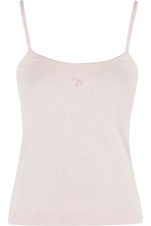 Maison Kitsuné Trägershirt mit Logo-Patch