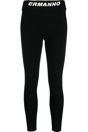 Ermanno Firenze Leggings mit Logo-Bund
