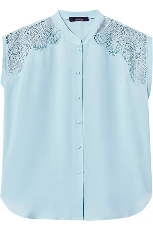 Twin-Set Bluse mit Spitzeneinsätzen