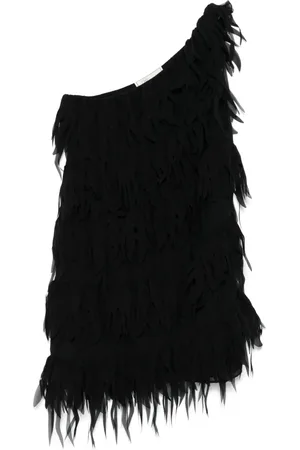 BLUMARINE Georgette-Minikleid mit Fransen
