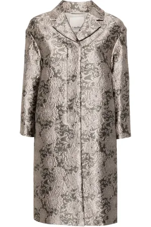 Max Mara Effige Mantel mit blumigem Jacquardmuster