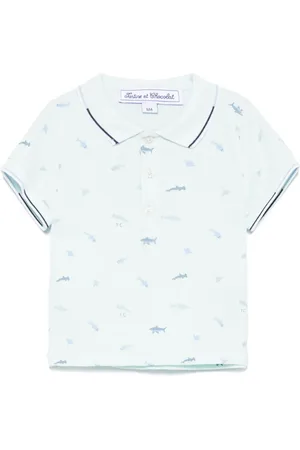 Tartine Et Chocolat Poloshirt mit Hai-Print