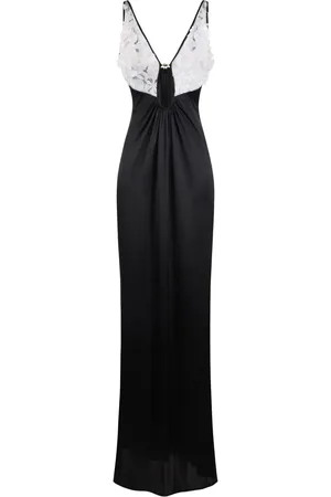 Elisabetta Franchi Abendkleid mit Blumenapplikation