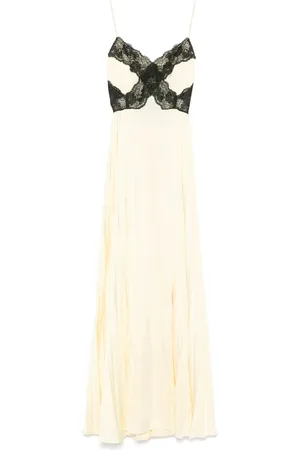 Self-Portrait Maxikleid aus Satin-Spitze