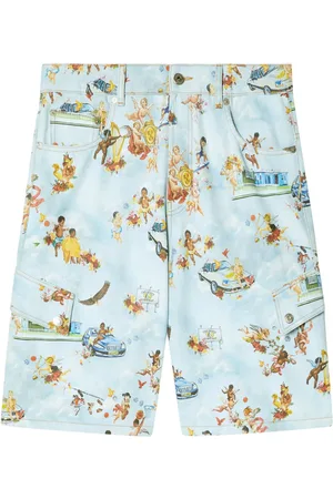 OFF-WHITE Shorts mit Fresko-Print