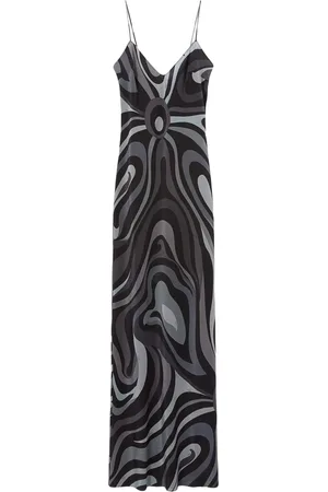 Puccini Seidenkleid mit Marmo-Print