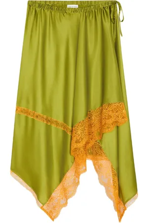 DRIES VAN NOTEN Asymmetrischer Midirock aus Seide