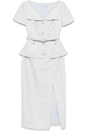 Self-Portrait Bouclé-Midikleid