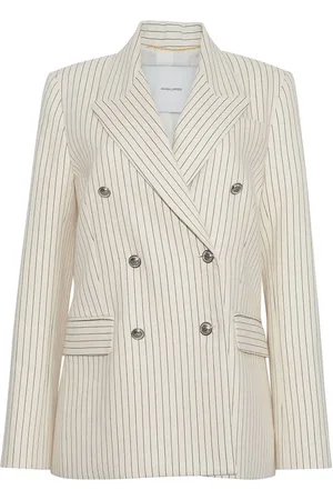 ADAM LIPPES Twill-Blazer mit Nadelstreifen
