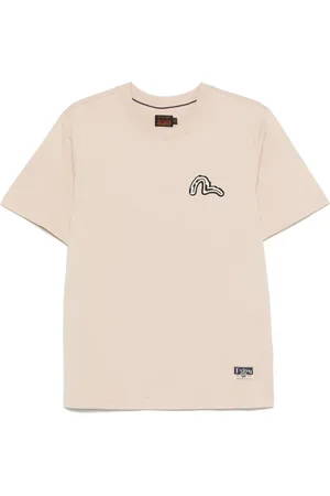 Evisu Seagull and Daruma Totem T-Shirt mit Print