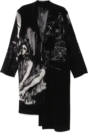 YOHJI YAMAMOTO Mantel mit Print