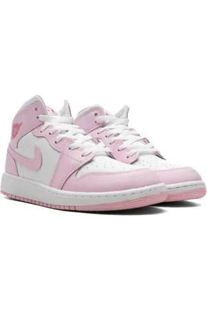 Jordan Jordan 1 Mid "Pink Foam/Fire Red" Sneakers