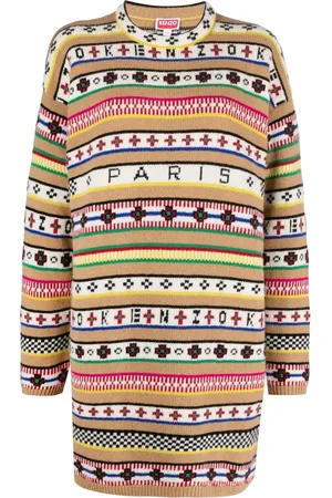 Kenzo Klassisches Intarsien-Kleid