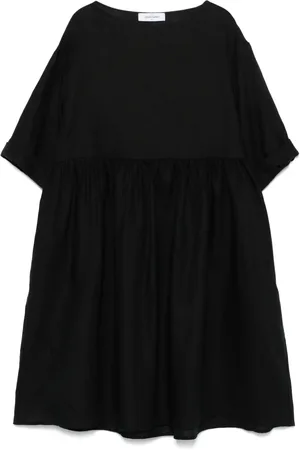Gran Sasso Minikleid aus Leinen mit U-Boot-Ausschnitt