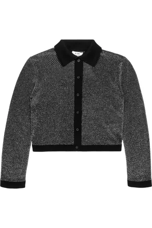 RE/DONE Cardigan aus Lurex mit Polokragen