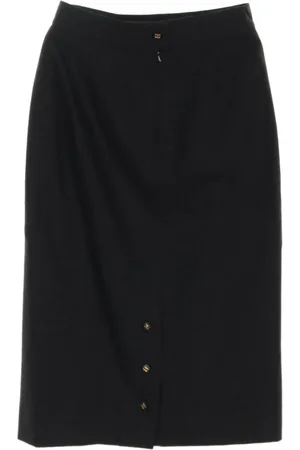 CHANEL 1986-1988s Midirock aus Wolle