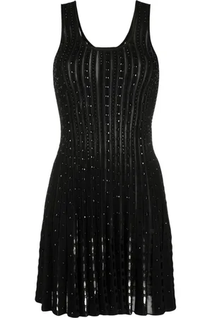 VERSACE Minikleid aus Plissee-Strick