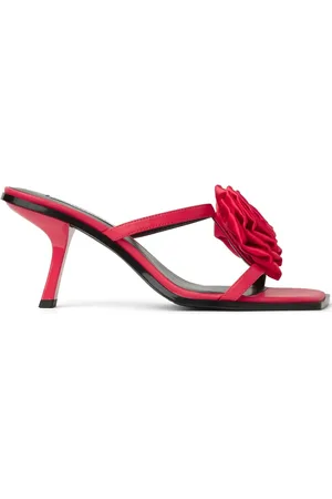 Karl Lagerfeld Mules mit Blumenapplikation 85mm