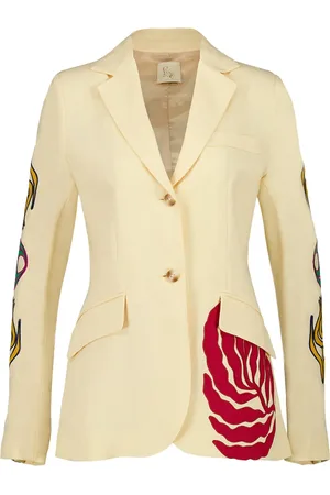 Paula Custard Blazer aus Leinen