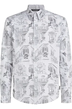 Karl Lagerfeld X Jorge Parra Hemd mit durchgehendem Print