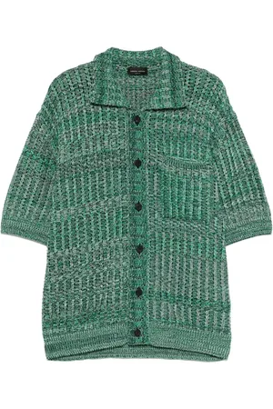 Roberto Collina Hemd mit Lochstrickmuster